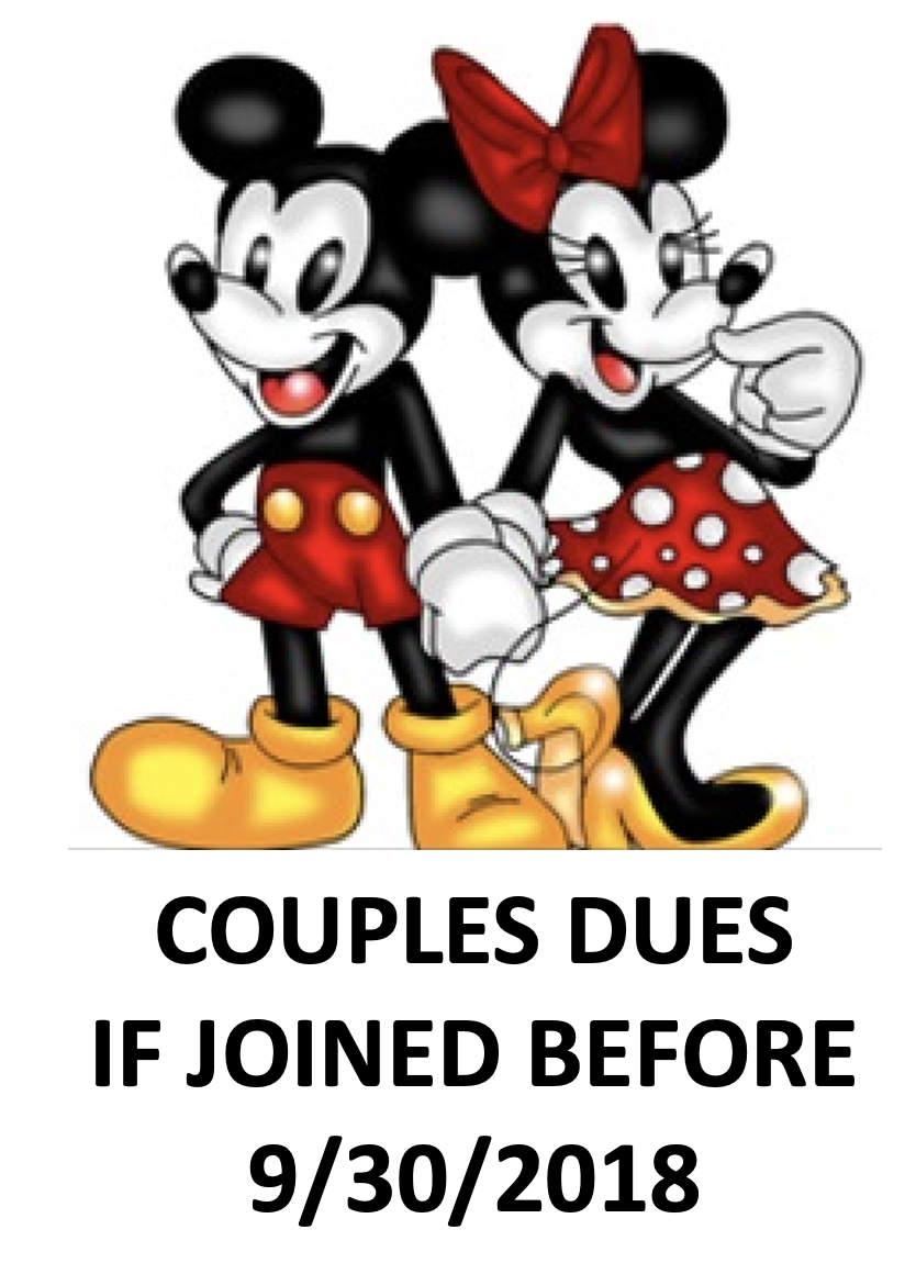 Click to pay dues for couples who joined before Sept 2018.